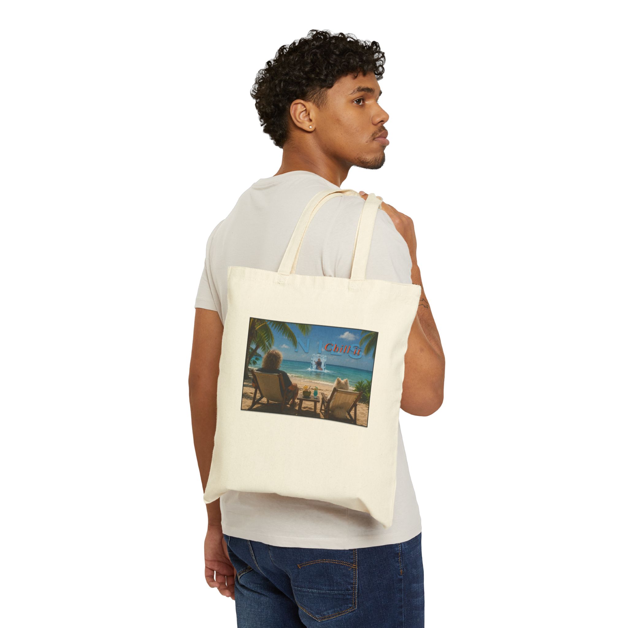 Nils Chill it. Cotton Canvas Tote Bag - Image 3